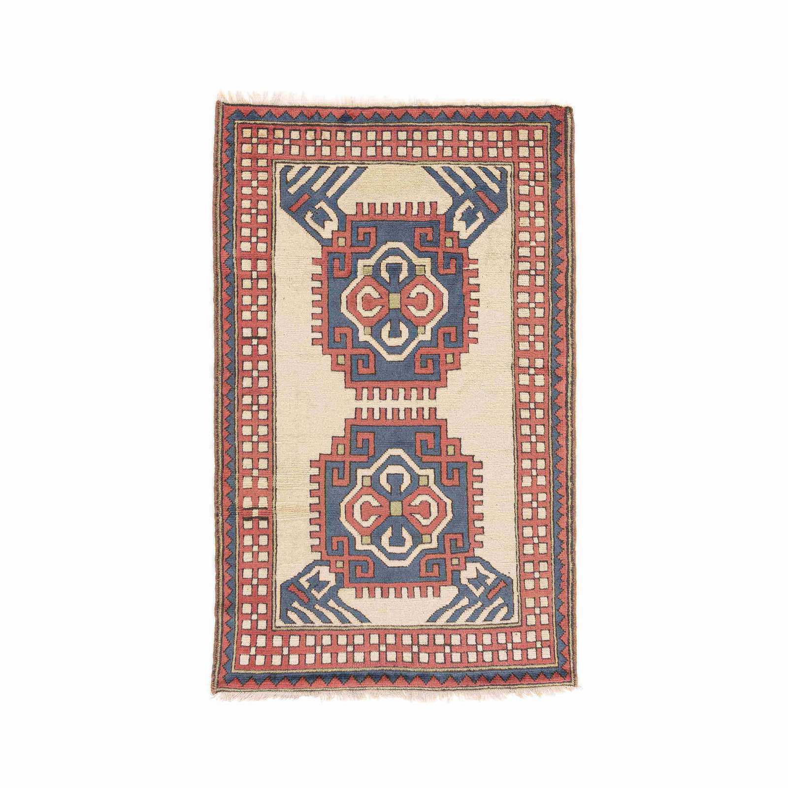 Authentic Kars Handmade Wool Carpet 49.2 x 78.7 Inches: Authentic Kars Handmade Wool Carpet 49.2 x 78.7 Inches Discover the beauty of this Authentic Handmade Kars Carpet, meticulously crafted from high-quality wool on wool. This exquisite piece features a 