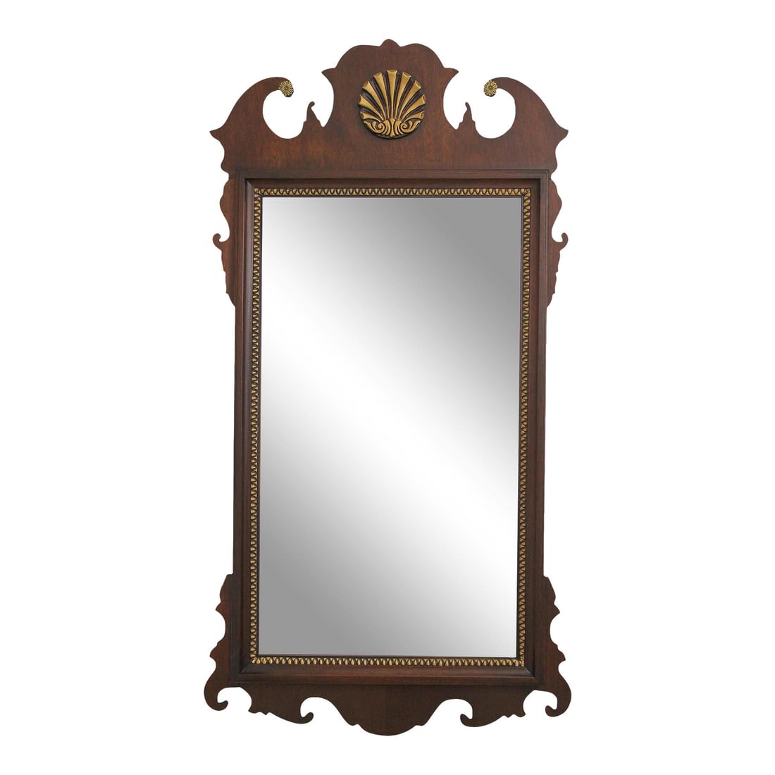 Chippendale Style Mahogany Mirror 18th Century Design Beveled Glass (1 of 10)