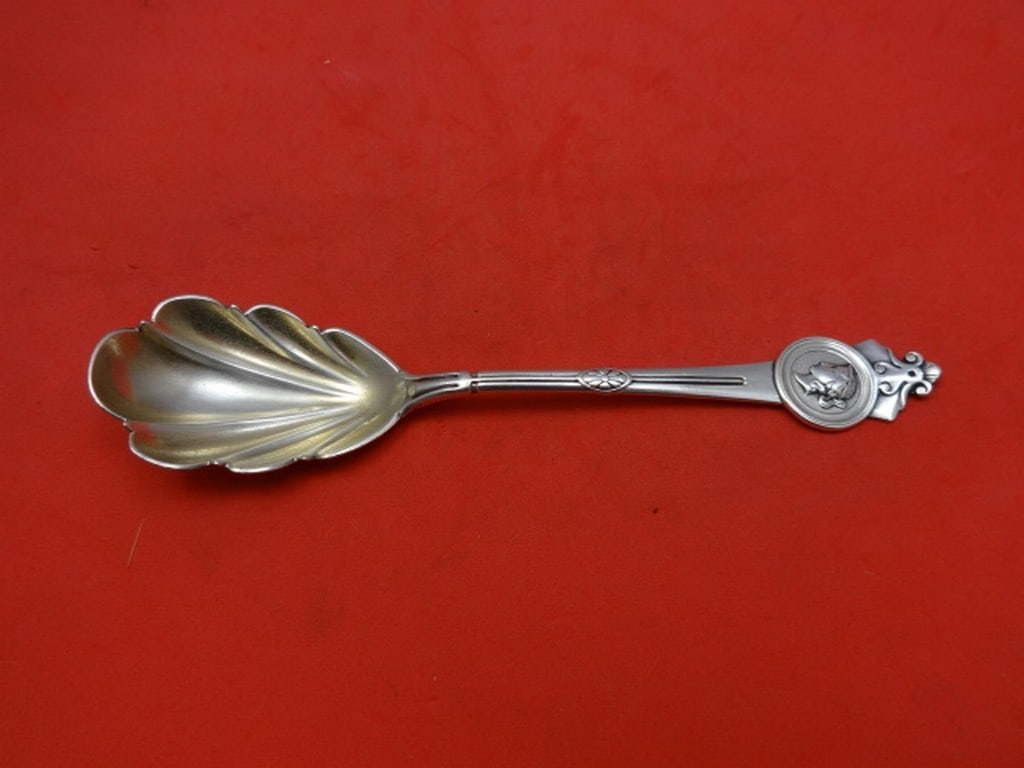 Gorham Medallion Sterling Silver Preserve Spoon Monogrammed 6 3/4" (1 of 1)