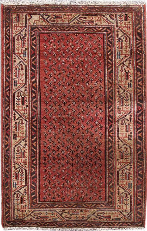 3.4 x 5.4 Persian Herati Saraband Hamadan Wool Rug Hand Knotted: 3.4 x 5.4 Persian Herati Saraband Hamadan Wool Rug Hand Knotted Free continental US Shipping This 3.4 x 5.4 Persian Herati Saraband Hamadan rug showcases traditional Persian craftsmanship from the Ham