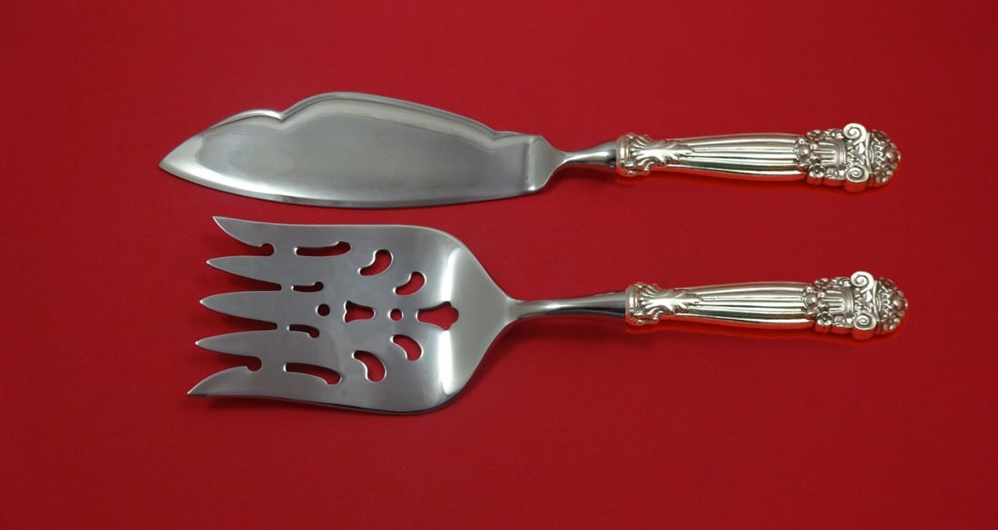 Towle Georgian Sterling Silver Fish Serving Set 2 Piece Custom Made (1 of 1)