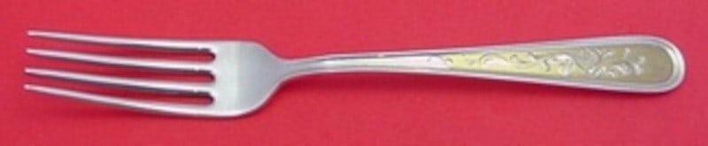 Kirk Golden Calvert Engraved Sterling Silver Fork 7 3/8 inch (1 of 2)