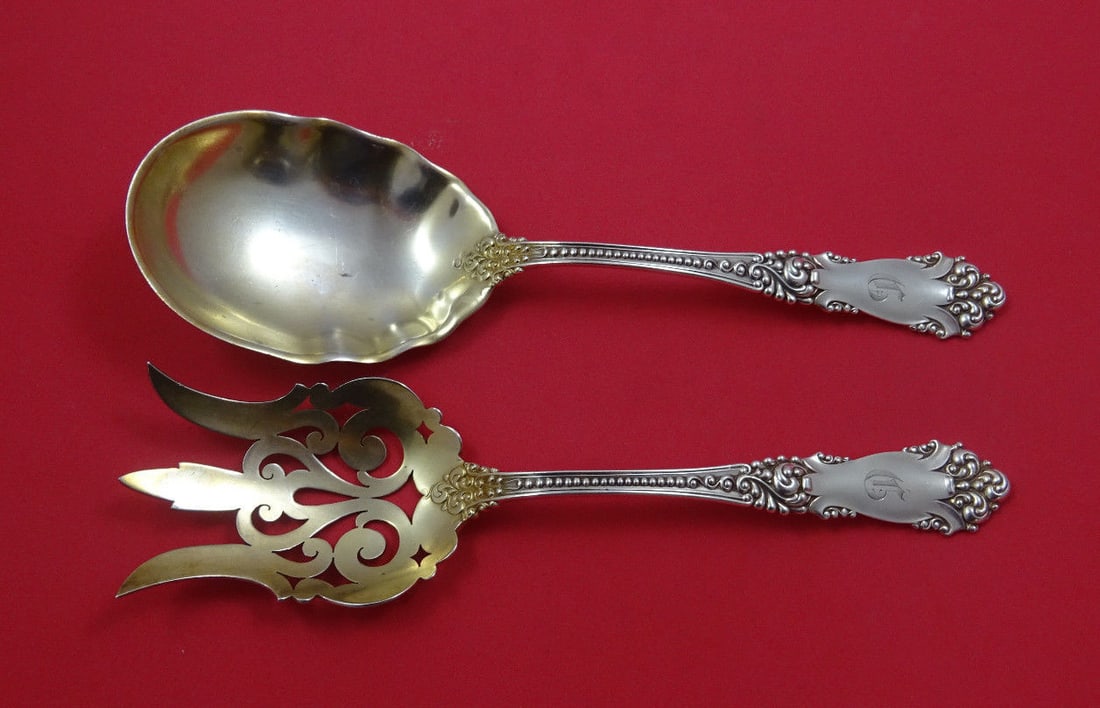 Reed and Barton La Marquise Sterling Silver 2pc Salad Serving Set 9" (1 of 1)