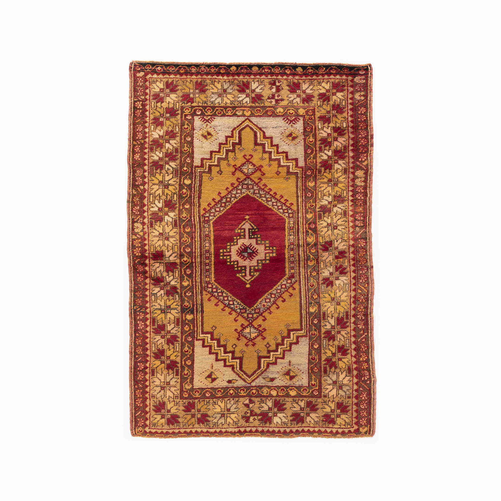 Handmade Anadol Wool Carpet 42.1 x 66.1 Double Knot Design: Handmade Anadol Wool Carpet 42.1 x 66.1 Double Knot Design Discover the exquisite craftsmanship of this Authentic Handmade Anadol Wool On Wool Carpet. Created with meticulous attention to detail, it f