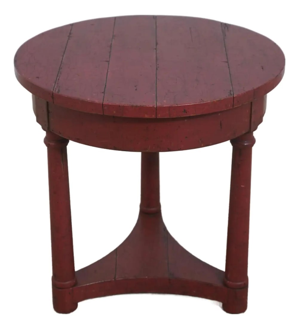 26w x 26d x 26h Rustic Red Accent Table (1 of 10)
