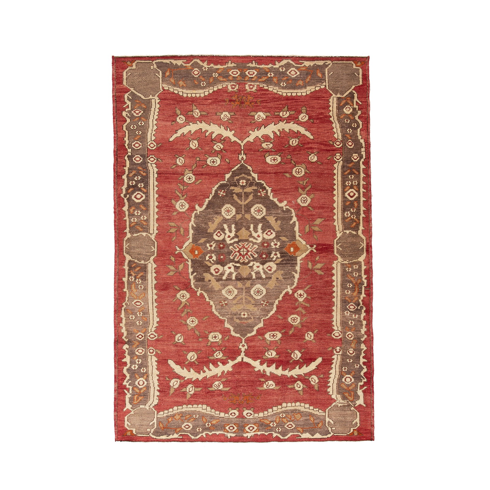 Handmade Anatolia Wool Carpet 56.7 x 86.6 Inches: Handmade Anatolia Wool Carpet 56.7 x 86.6 Inches This authentic handmade Anatolia carpet features a luxurious wool on wool construction, ensuring both durability and comfort. Crafted with double knots