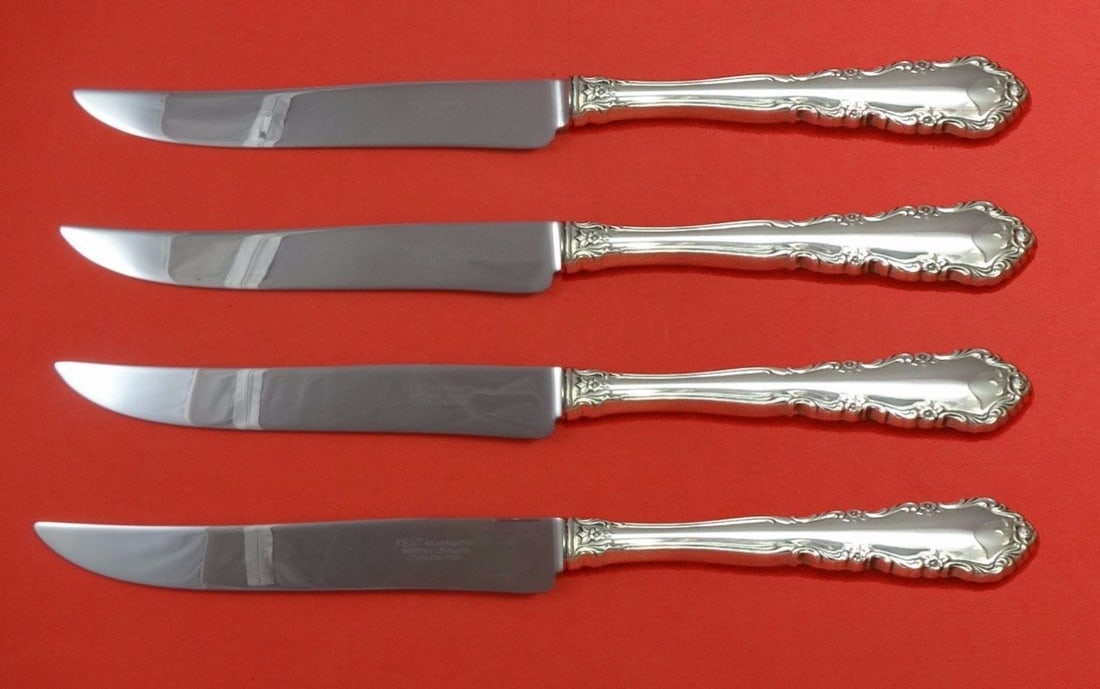 Shenandoah by Wallace Sterling Silver Steak Knife Set 4pc Texas Size (1 of 1)