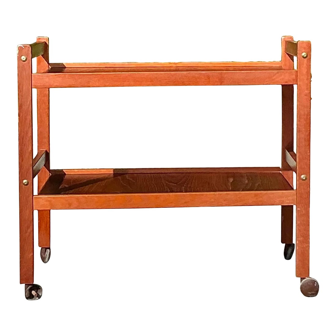 Mid-Century Modern BRDR Furbo Vintage Bar Cart in Chocolate Wood (1 of 7)