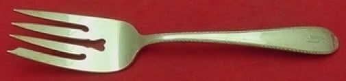 Gorham Plain Engraved Sterling Silver Cold Meat Fork 8.25 inches (1 of 2)