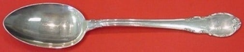 Lunt Modern Victorian Sterling Silver Serving Spoon 8.25": Lunt Modern Victorian Sterling Silver Serving Spoon 8.25" This exquisite serving spoon showcases the Modern Victorian pattern by Lunt, crafted from high-quality sterling silver. Measuring 8 1/4 inches