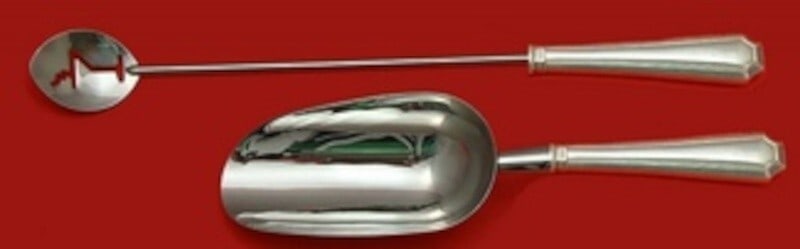 Durgin-Gorham Fairfax Sterling Silver Bar Set 2pc with Stainless Implements: Durgin-Gorham Fairfax Sterling Silver Bar Set 2pc with Stainless Implements Elevate your entertaining experience with this exquisite 2-piece bar set in the Fairfax pattern by Durgin-Gorham. Crafted fr