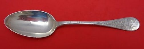 Tiffany & Co King William Engraved Sterling Silver Soup Spoon 7" Grapes: Tiffany & Co King William Engraved Sterling Silver Soup Spoon 7" Grapes This exquisite King William Engraved Place Soup Spoon from Tiffany & Co. showcases a beautiful grape design. Crafted from high-q