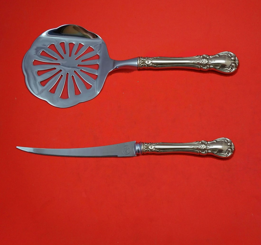 Towle Old Master Sterling Silver Tomato Serving Set 2-Piece: Towle Old Master Sterling Silver Tomato Serving Set 2-Piece Enhance your dining experience with this exquisite 2-piece Tomato Serving Set from Towle, crafted in the elegant Old Master pattern. This ho