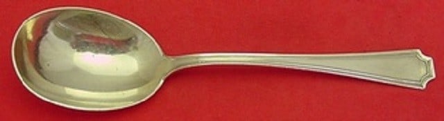 Durgin-Gorham Fairfax Sterling Silver Preserve Spoon 7.25in: Durgin-Gorham Fairfax Sterling Silver Preserve Spoon 7.25in This exquisite Fairfax Preserve Spoon, crafted by Durgin-Gorham, showcases a timeless design that dates back to 1900-1940. Made from high-qu