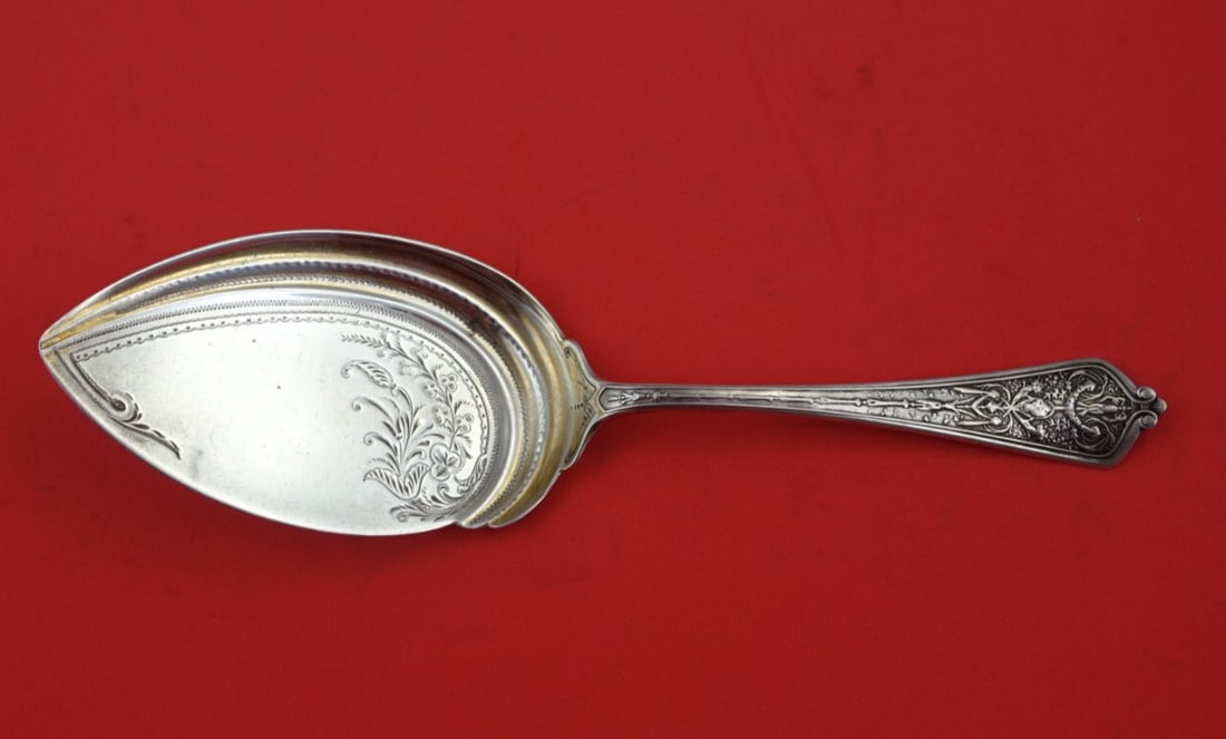 Gorham Lady Washington Sterling Silver Ice Cream Server 8 1/2 inch Brite-Cut Ripple (1 of 2)