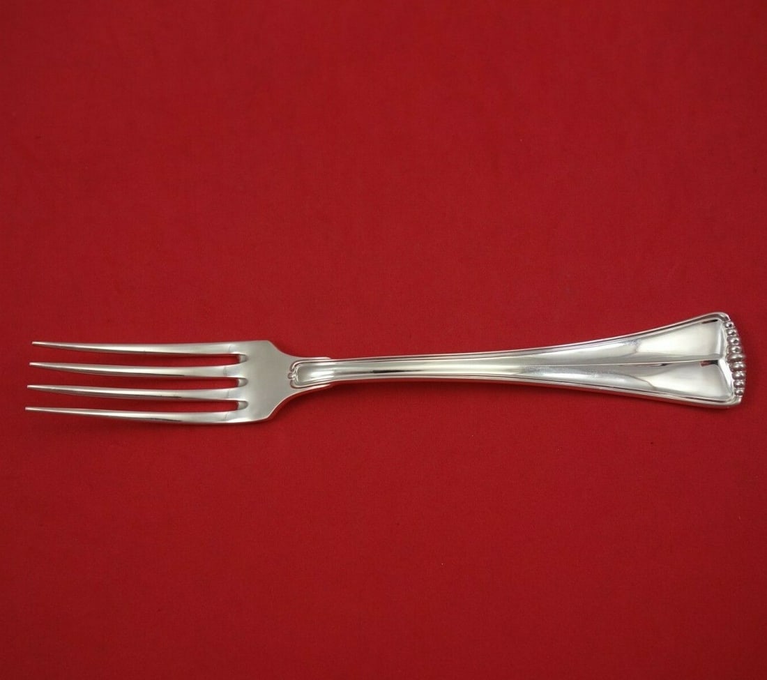 Fina Sterling Milano Sterling Silver Dinner Fork 8 1/8 Inch Flatware: Fina Sterling Milano Sterling Silver Dinner Fork 8 1/8 Inch Flatware Elevate your dining experience with the Milano dinner fork by Fina Sterling. Crafted from high-quality sterling silver, this elegan