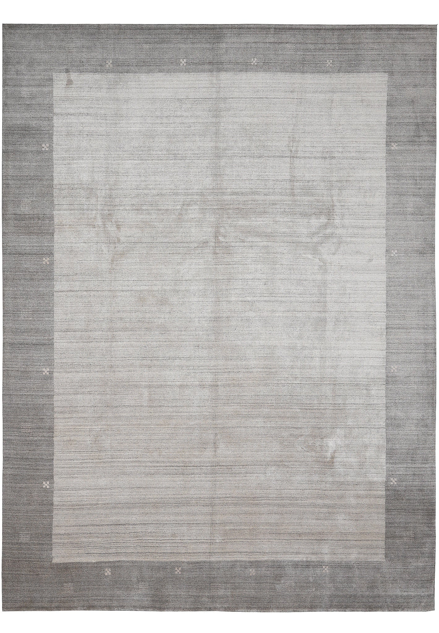 9' x 12' Handmade Solid Gray Wool Contemporary Area Rug: 9' x 12' Handmade Solid Gray Wool Contemporary Area Rug Free continental US Shipping This 9 x 12 handmade rug features a plain solid gray design crafted from 100% natural wool. Hand-knotted by skilled