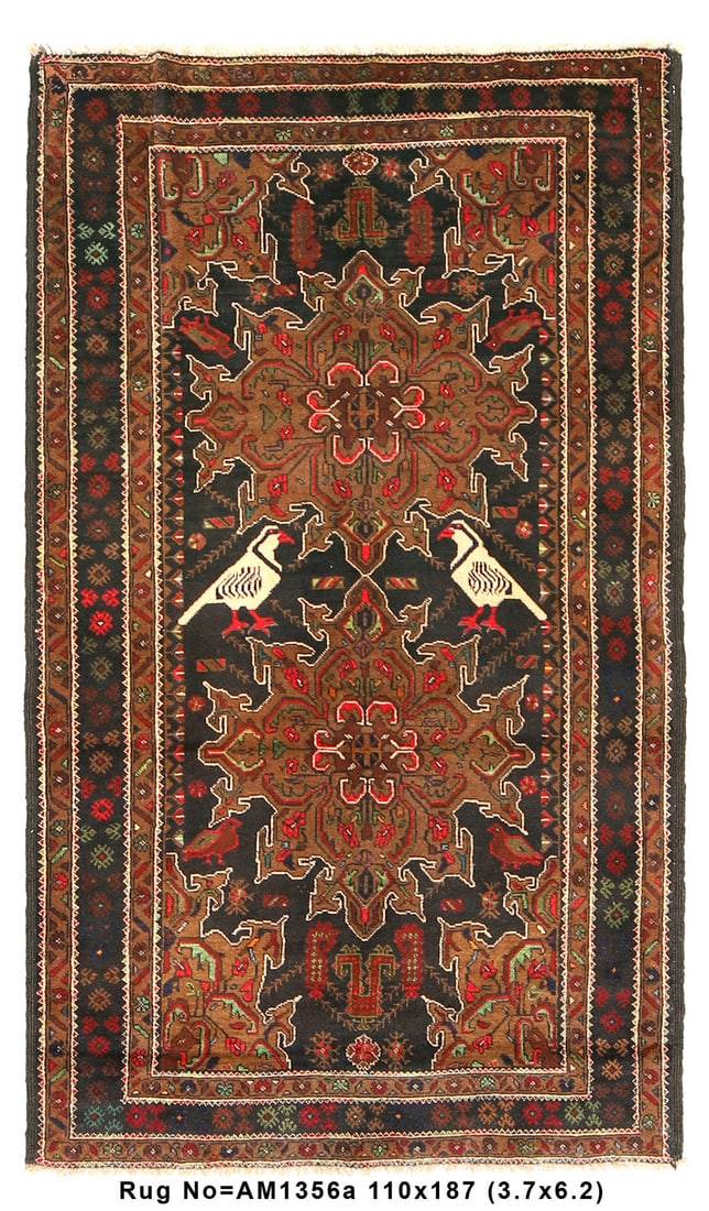 3.7 x 6.2 Love Bird Tribal Handmade Rug Wool Area Rug: 3.7 x 6.2 Love Bird Tribal Handmade Rug Wool Area Rug Free continental US Shipping Enhance your living space with this exquisite 3.7 x 6.2 Love Bird Tribal Afghan Handmade Rug. This stunning rug showc
