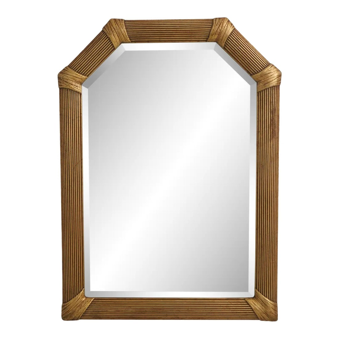 Beveled Glass Wall Mirror Friedman Brothers Model 5303 Gold Finish (1 of 9)