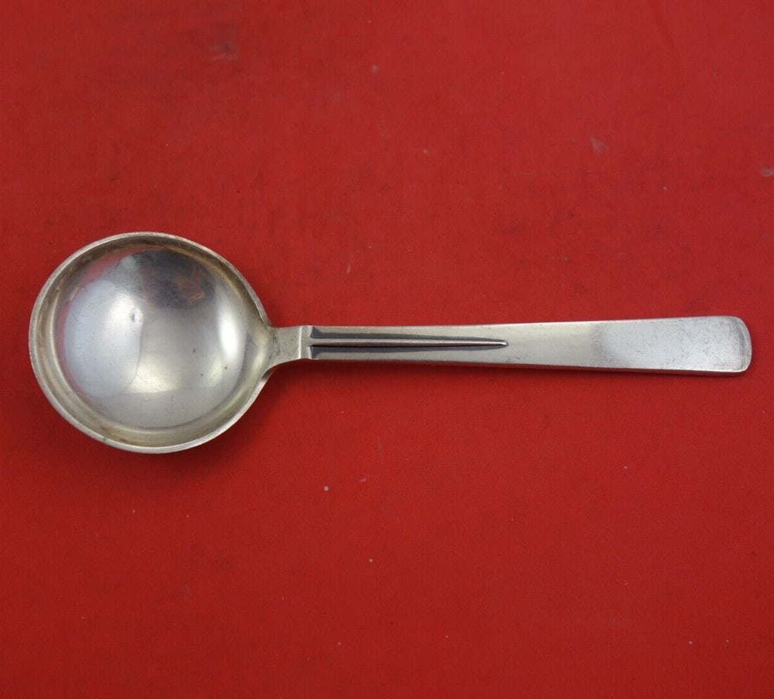 Hans Hansen Arvesolv #17 Sterling Silver Large Cream Soup Spoon 6.5" (1 of 2)