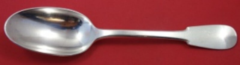Christofle Anjou Sterling Silver 8 Inch Dinner Serving Spoon: Christofle Anjou Sterling Silver 8 Inch Dinner Serving Spoon This exquisite Anjou dinner or serving spoon by Christofle is crafted from high-quality sterling silver, showcasing the renowned craftsmans