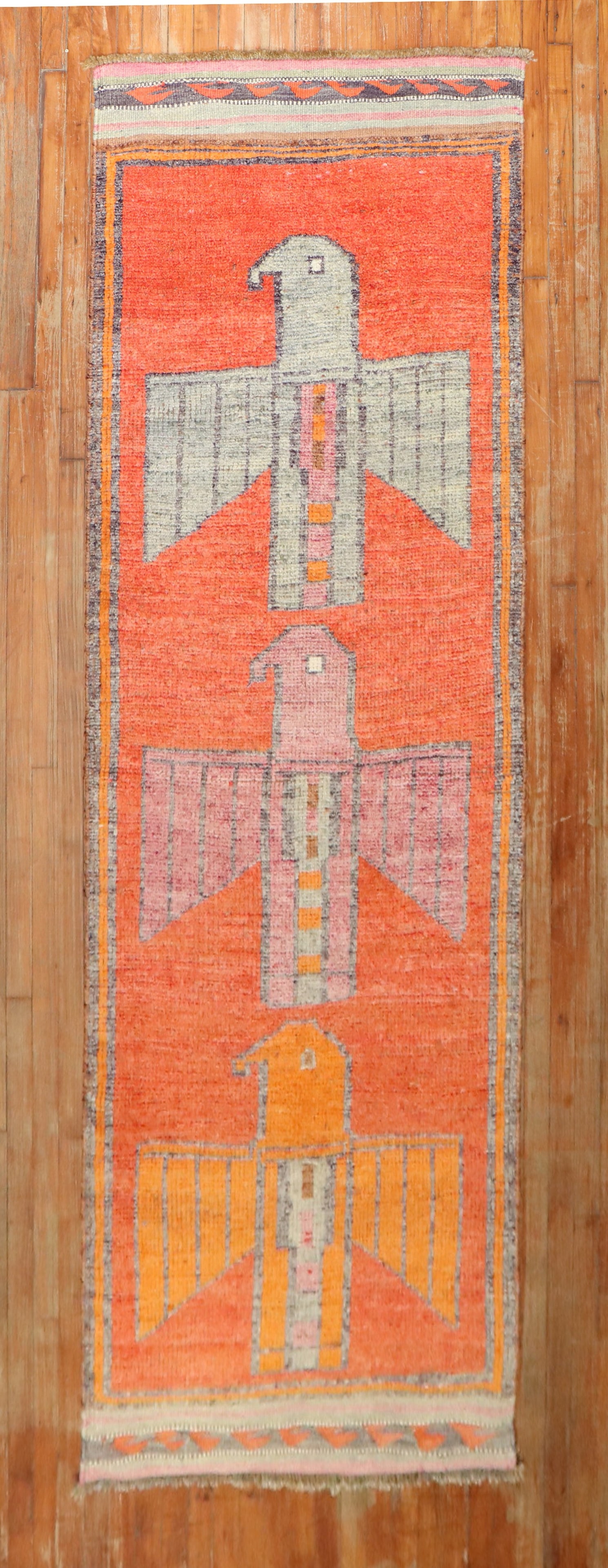 3' 3" x 11' Turkish Anatolian Kurd Pigeon Pattern Runner (1 of 7)