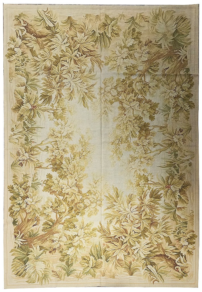 French Autumn Tropical Needle Point Rug 8.3 x 10.6 ft Premium Quality (1 of 9)