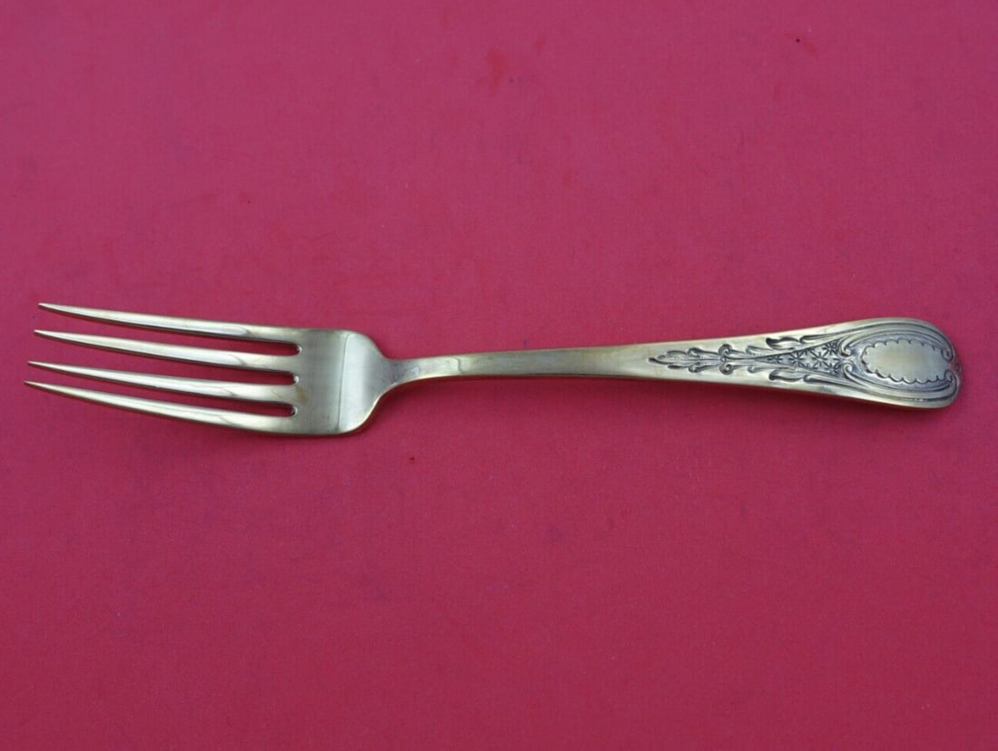 Tuttle Windsor Castle Vermeil Sterling Silver Fork 7 1/4 inches (1 of 3)