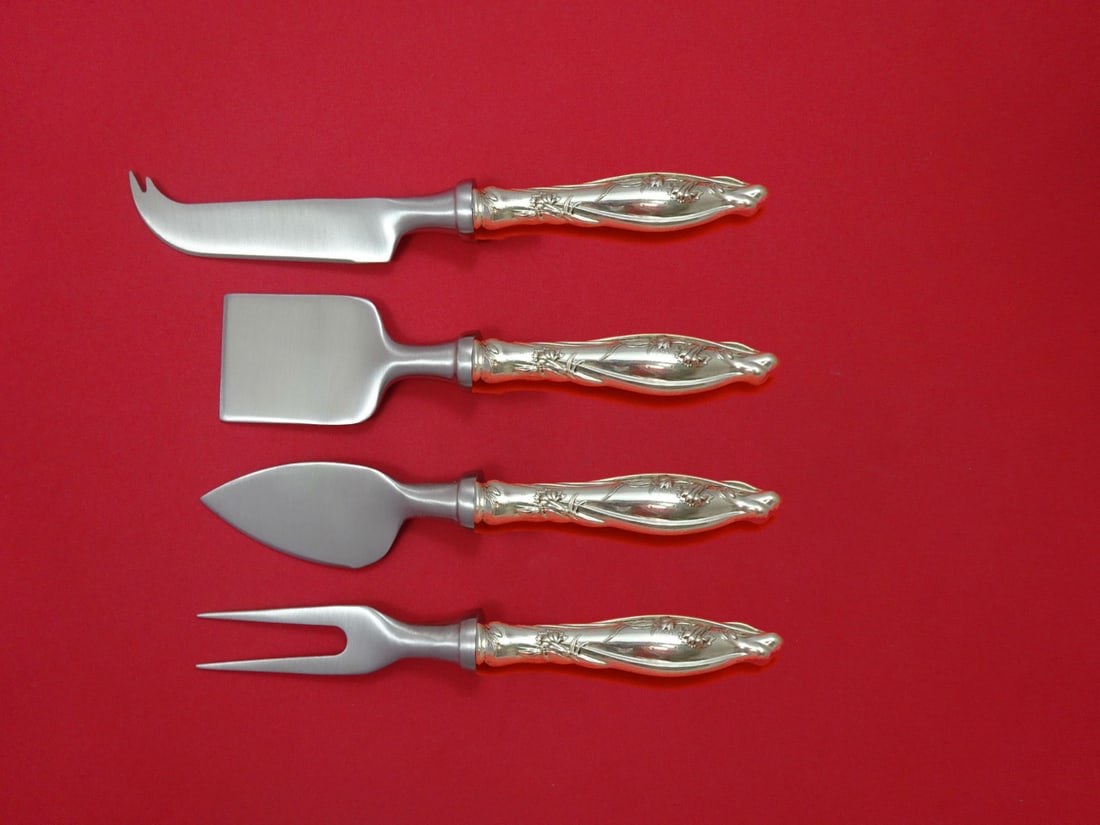 International Sterling Mille Fleurs 4-Piece Cheese Serving Set (1 of 1)
