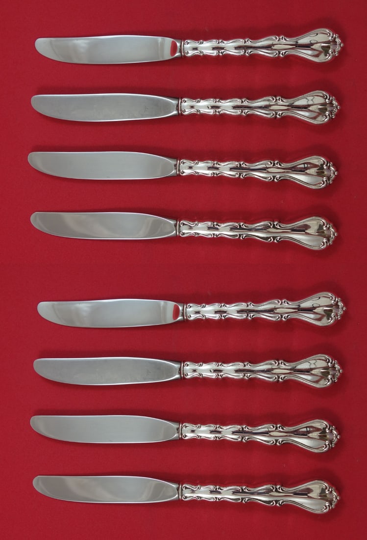 Towle Country Manor Sterling Butter Spreaders Set of 8 6 5 8: Towle Country Manor Sterling Butter Spreaders Set of 8 6 5 8 This set includes eight sterling silver hollow handle butter spreaders with stainless steel modern style blades in the Country Manor patter