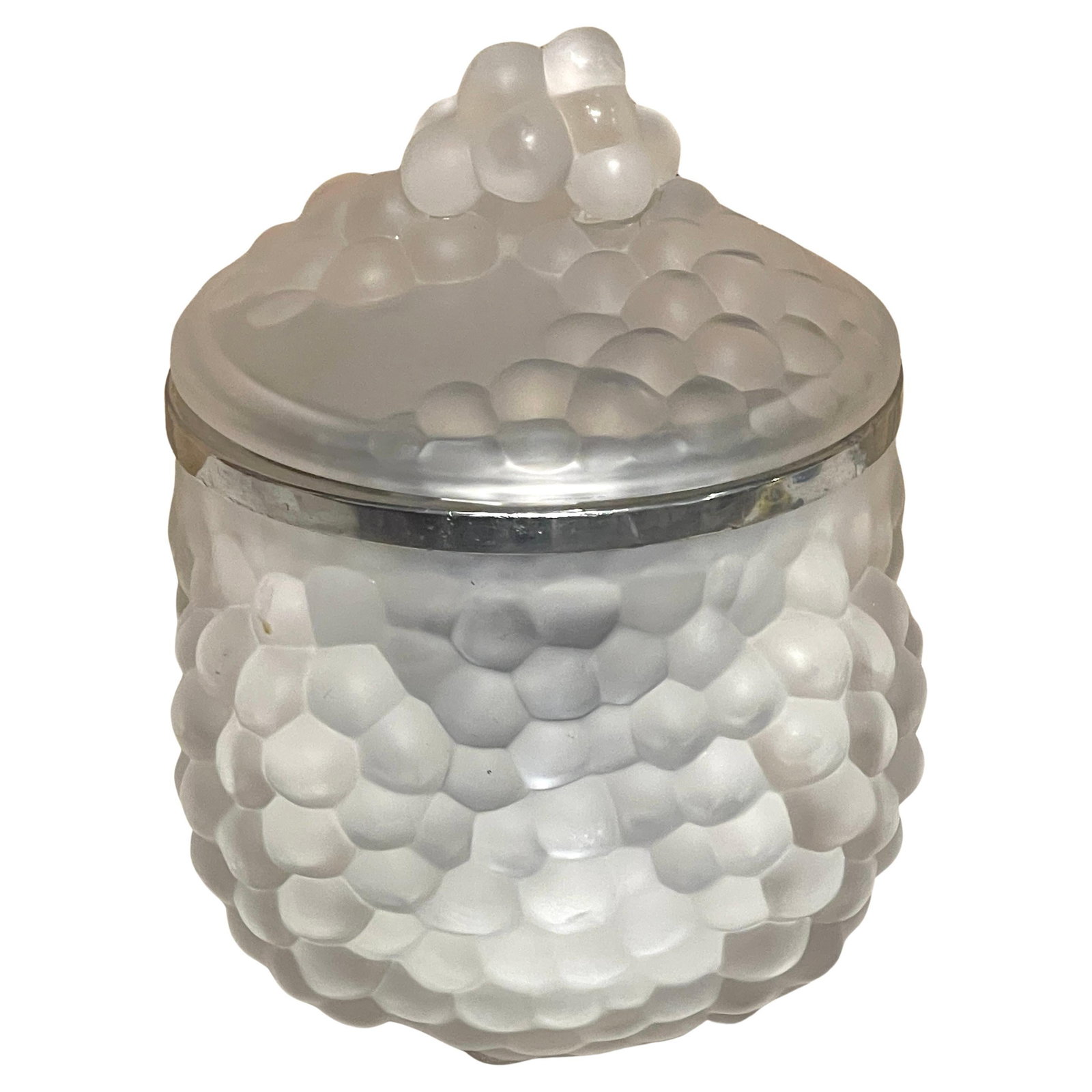 Lalique Antilles Crystal Ice Bucket France 1970s Grape Motif (1 of 9)