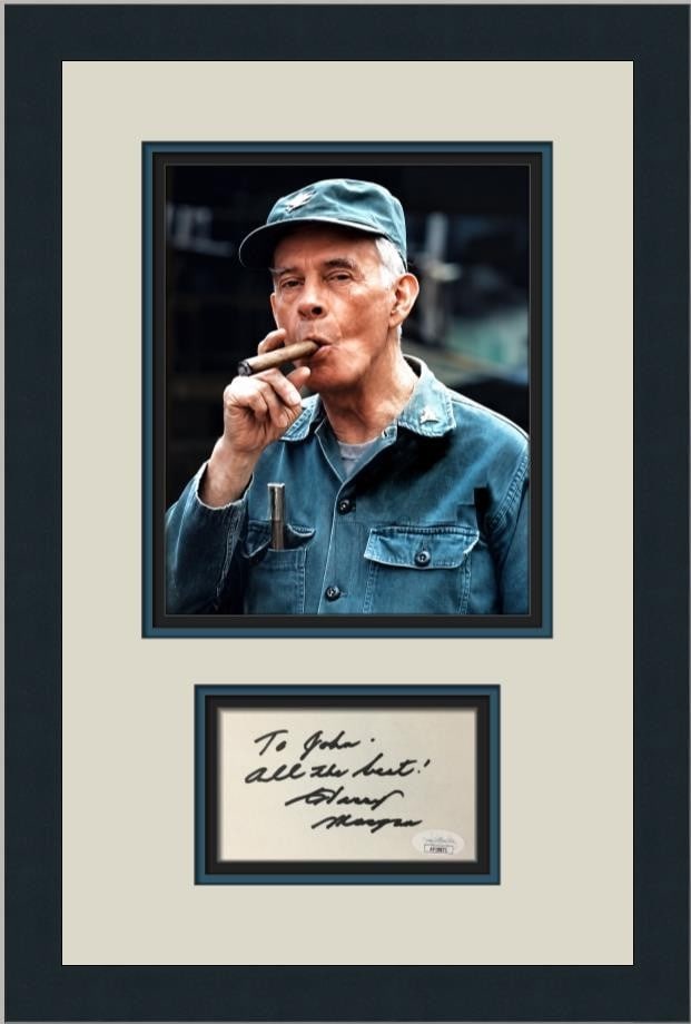 JSA Certified Harry Morgan MASH Framed Cut Autograph Display (1 of 5)