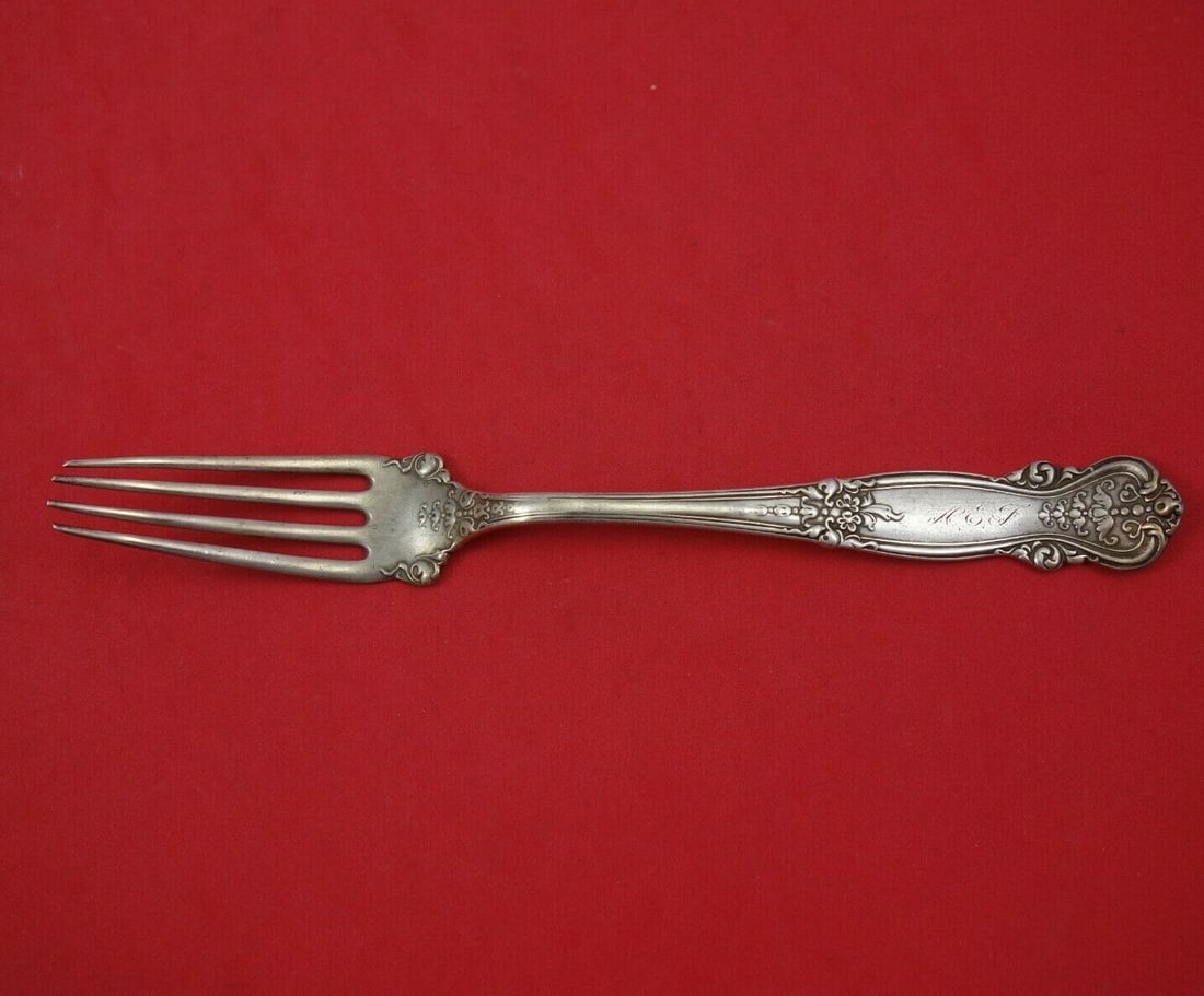Sterling Silver Dinner Fork 7 1/2 in Mauser-Wendell Emperor Pattern (1 of 2)