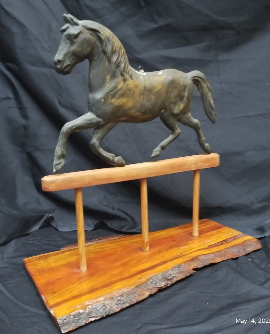 American Folk Art Horse Weathervane Fragment on Custom Wood Stand (1 of 16)