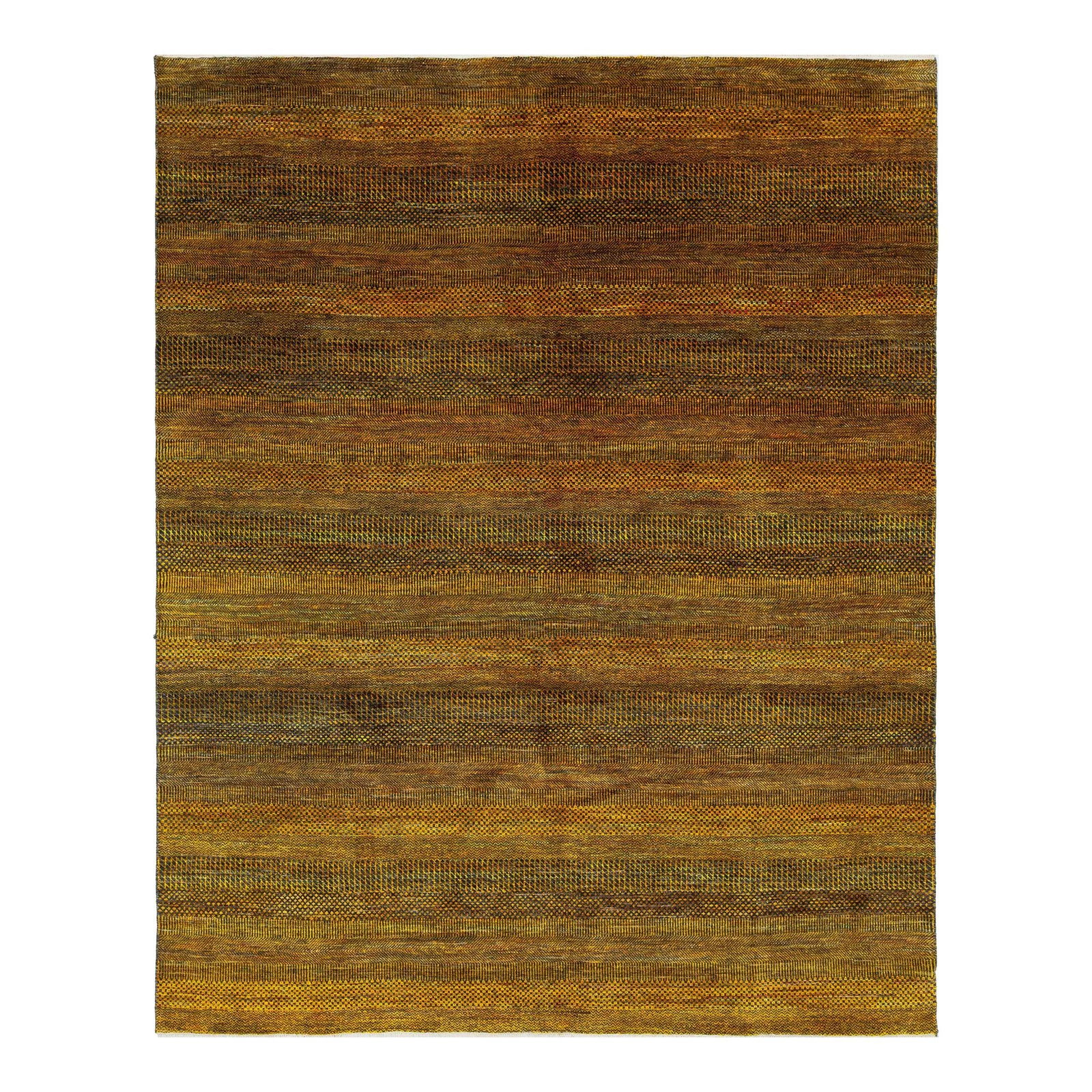 Savannah Handmade Wool Rug 8' x 10' Geometric Pattern Goldenrod: Savannah Handmade Wool Rug 8' x 10' Geometric Pattern Goldenrod Enhance your living space with this stunning Modern Savannah Handmade Wool Rug, boasting a contemporary design. This elegant, hand-knott