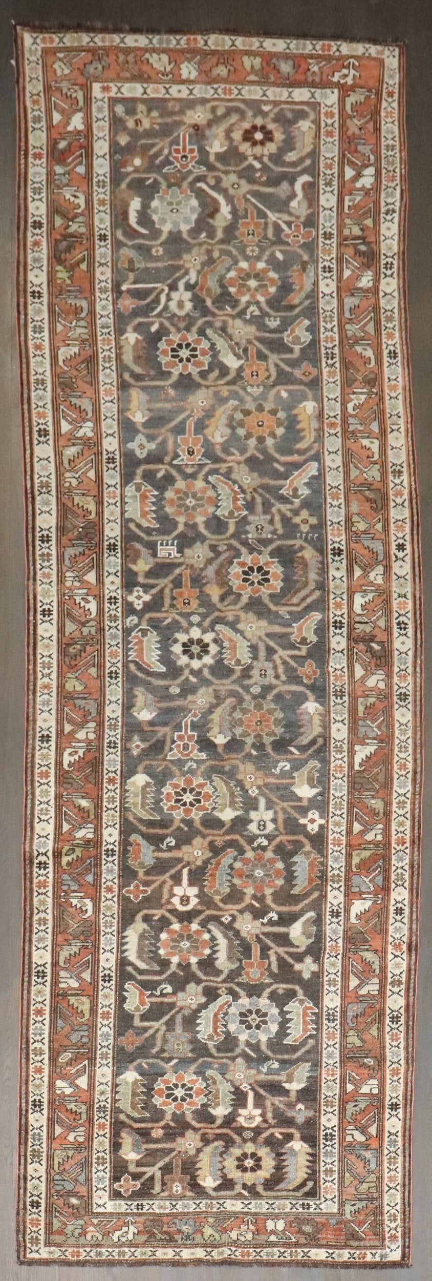 3' 7" x 11' 1" Brown Northwest Persian Kurd Rug Runner (1 of 7)
