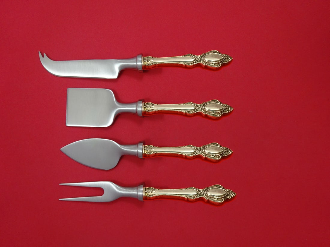 Lunt Lasting Grace Sterling Silver 4 Piece Cheese Serving Set: Lunt Lasting Grace Sterling Silver 4 Piece Cheese Serving Set Enhance your entertaining experience with the Lasting Grace by Lunt Sterling Silver Cheese Serving Set. This exquisite 4-piece hostess set