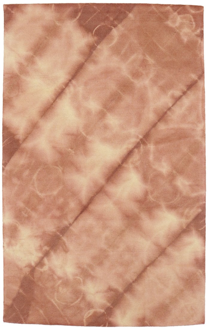 Rust Hand-Tufted Modern Wool Area Rug 5x8 Geometric Design: Rust Hand-Tufted Modern Wool Area Rug 5x8 Geometric Design Enhance your living space with this stunning Rust Tie-Dye Design Foyer Studio Office rug. Measuring 5'0" x 8'0" ft, this hand-tufted area rug