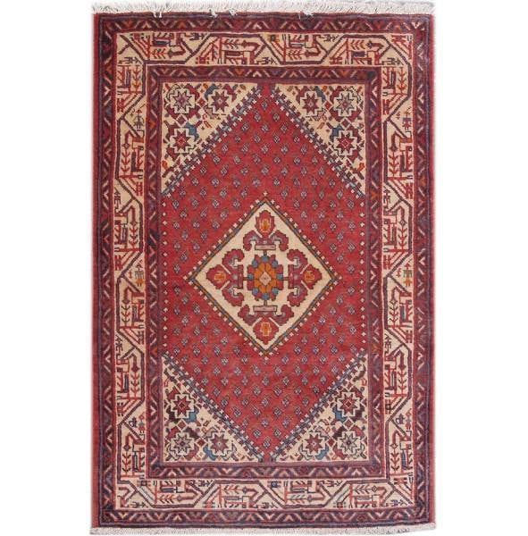 Persian Hamadan Geometric Tribal Rug 3.4 x 5.6 ft (1 of 6)