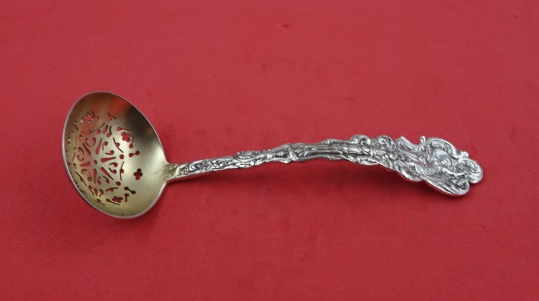 Gorham Versailles Sterling Silver Sugar Sifter Ladle Gold Washed 5.5" (1 of 2)
