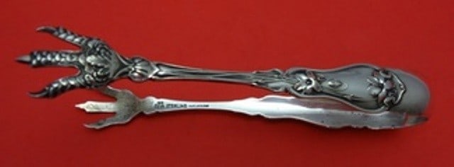 Whiting Violet Sterling Silver Sugar Tongs 5 (1 of 1)