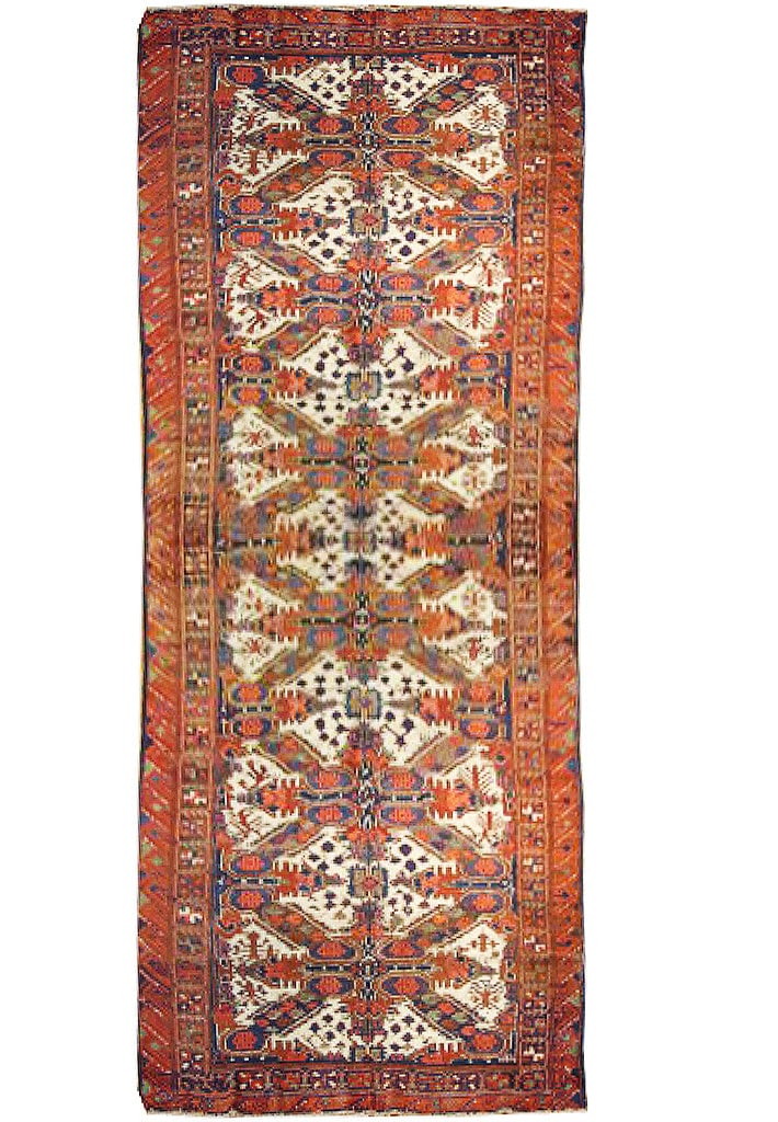 Handcrafted 5.2 x 12 Persian Shirvan Rug with Geometric Patterns (1 of 5)