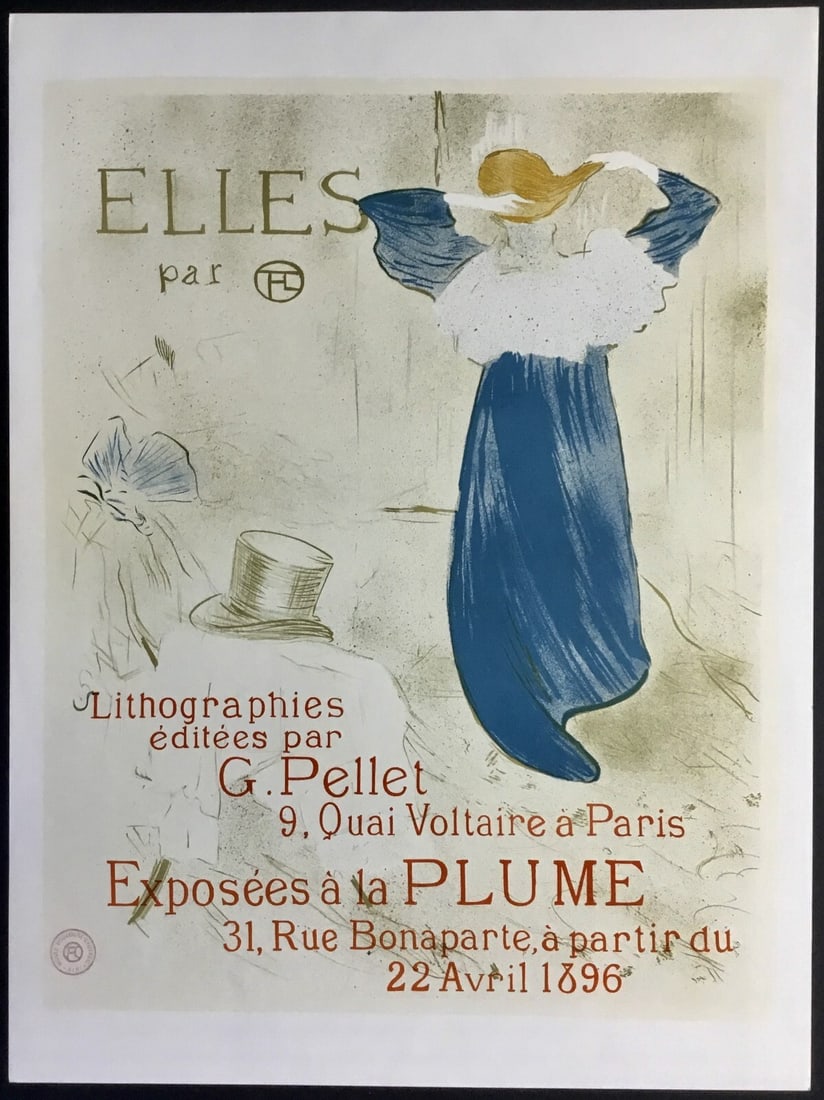 Henri de Toulouse-Lautrec Elles Lithograph 1995 Unframed Print: Henri de Toulouse-Lautrec Elles Lithograph 1995 Unframed Print This stunning lithograph by Henri de Toulouse-Lautrec, titled "Elles," showcases the artist's signature style and vibrant representation 