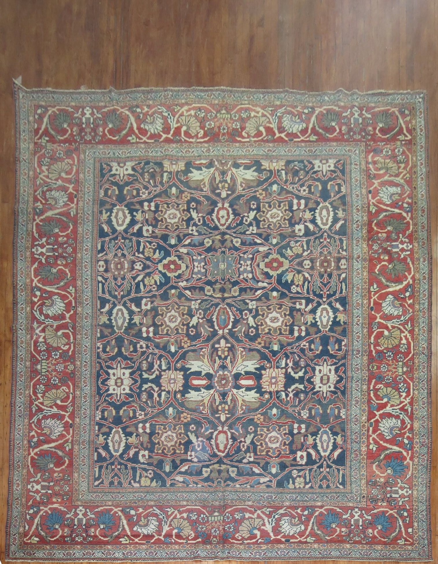 11' 3" x 13' 9" Persian Sultanabad Mahal Room Rug: 11' 3" x 13' 9" Persian Sultanabad Mahal Room Rug Late 19th century Persian Sultanabad rug in a room-size format. This pre-owned piece is identified as a Sultanabad/Mahal type. Specifications Item Typ