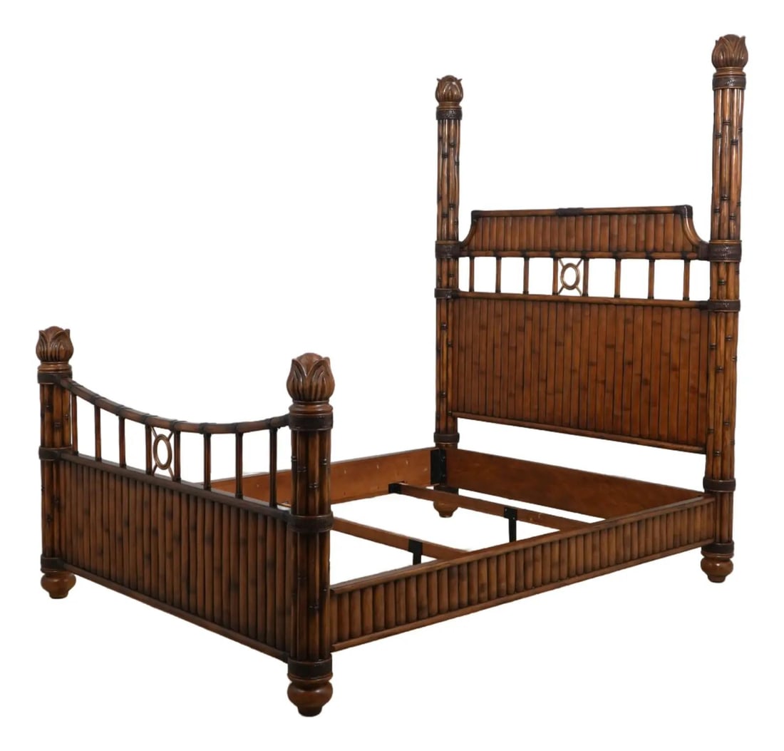 Queen Bamboo Poster Bed Tommy Bahama Island Estate West Indies (1 of 10)