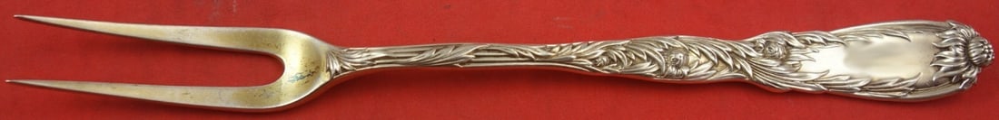 Tiffany & Co Chrysanthemum Sterling Silver 2-Tine Lobster Fork 6.5in: Tiffany & Co Chrysanthemum Sterling Silver 2-Tine Lobster Fork 6.5in This exquisite 2-tine lobster fork from Tiffany & Co. is part of the renowned Chrysanthemum pattern, designed by Charles Grosjean i