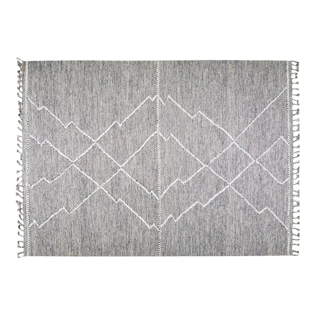 8'X10' Gray Wool Moroccan Beni Ourain Diamond Rug (1 of 5)
