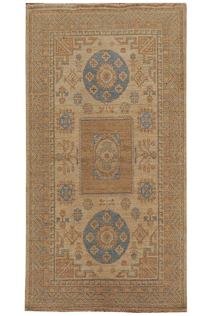 3' x 5' Brown Grey Hand-Knotted Chobi Peshawar Rug from Pakistan: 3' x 5' Brown Grey Hand-Knotted Chobi Peshawar Rug from Pakistan Free continental US Shipping Discover the exquisite charm of the 3' x 5' Brown Grey Chobi Peshawar Rug, a masterpiece of Afghan craftsm