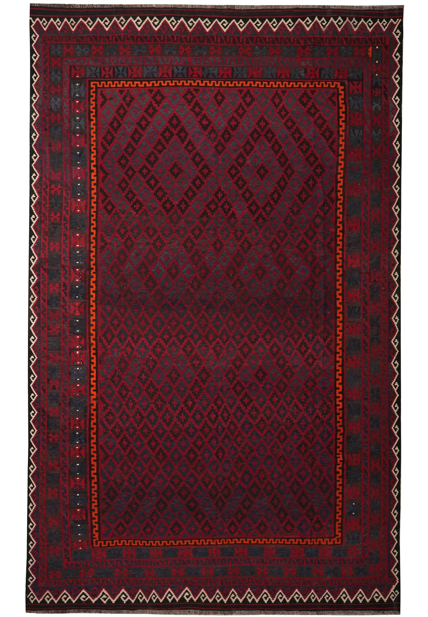 9.3 x 14.7 Tribal Afghan Kilim Rug: 9.3 x 14.7 Tribal Afghan Kilim Rug Free continental US Shipping Handwoven tribal Afghan kilim rug with a flatweave design. Presented in un-used condition. Specifications Item Type: Kilim rug Style: Tr