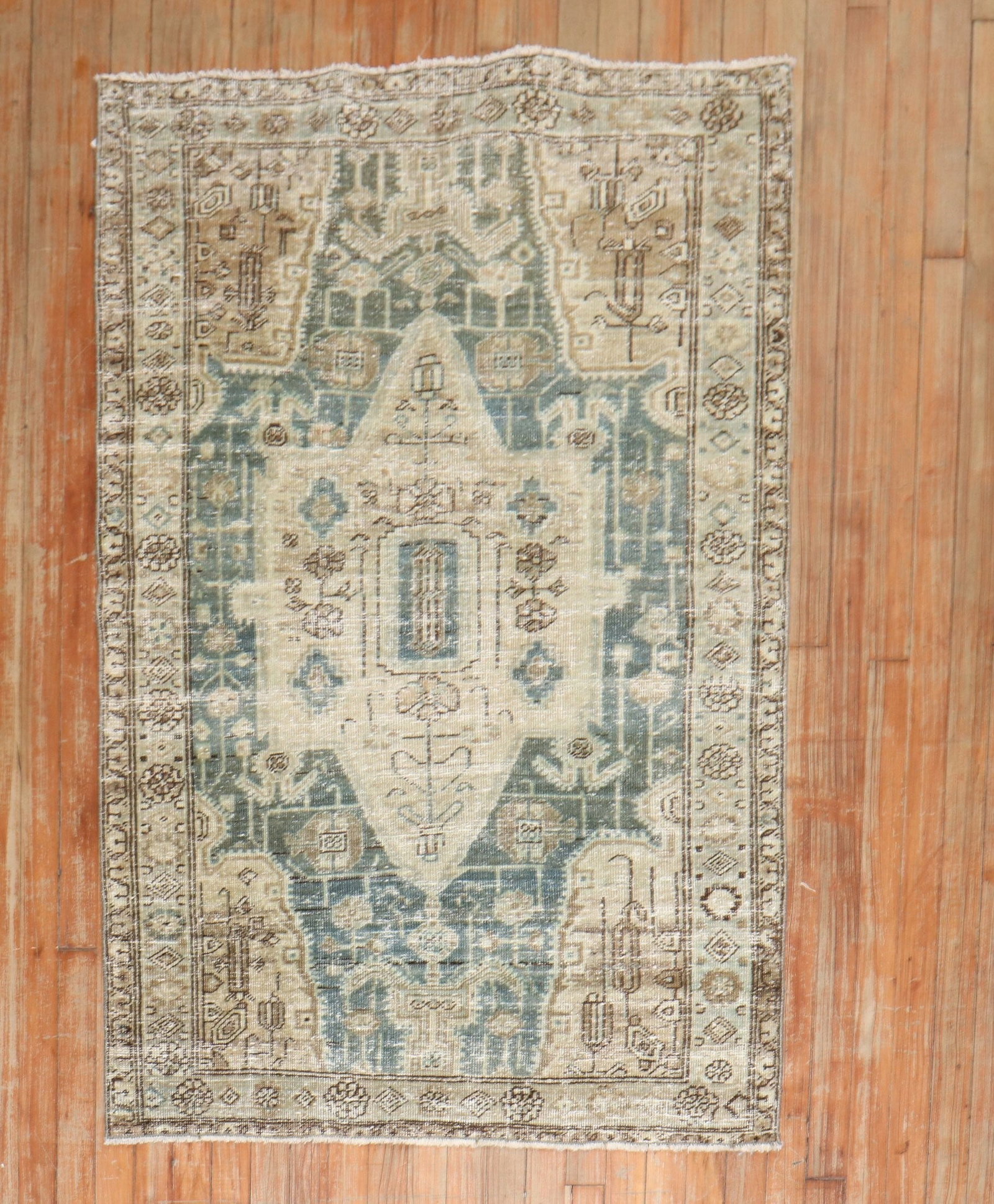 3' 3" x 4' 10" Persian Malayer Rug Green Caramel Slate (1 of 7)